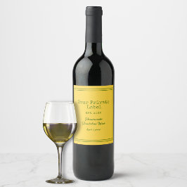 Ditt privata märke Homemade Dandelion Vin Vinflaska Etikett