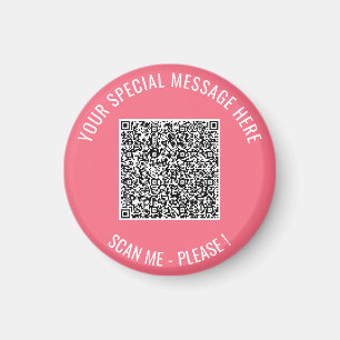 Ditt QR-kod och anpassad textmagnetexempel Magnet
