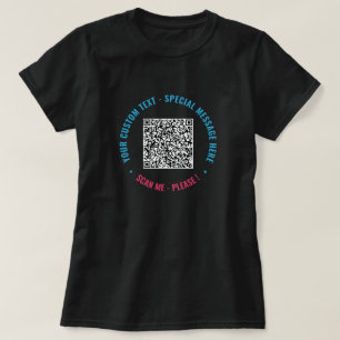 Ditt roliga QR-kod T-shirt-exempel Lägg till anpas T Shirt