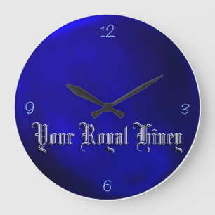 Ditt Royal Hiney - Royal Blue Wall Clock Stor Klocka