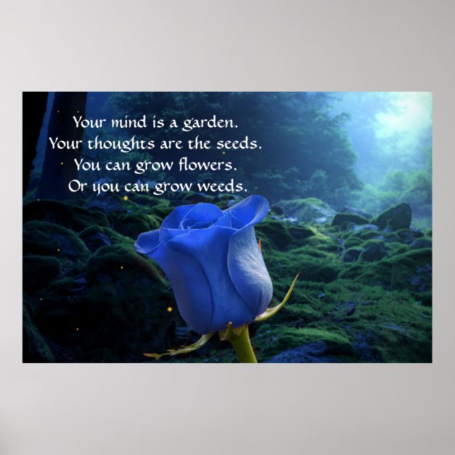 Ditt sinne är en Garden-inspirationsoffert Fantasy Poster (Framsidan)