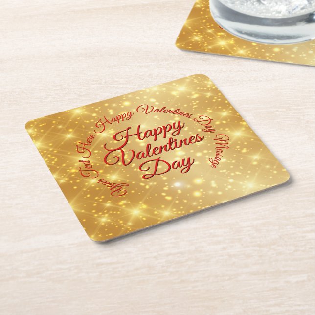 Ditt SMS Guld Valentines day Underlägg Papper Kvadrat (Vinklad)