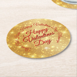 Ditt SMS Guld Valentines day Underlägg Papper Rund