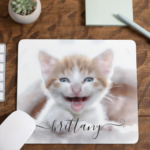 Ditt söta familjekattkits foto musmatta