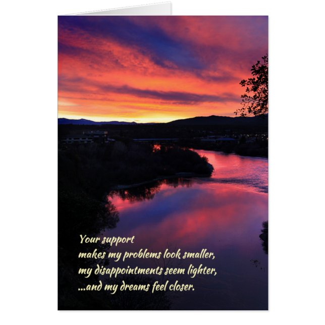 Ditt stöd... hälsningskort (Framsidan)