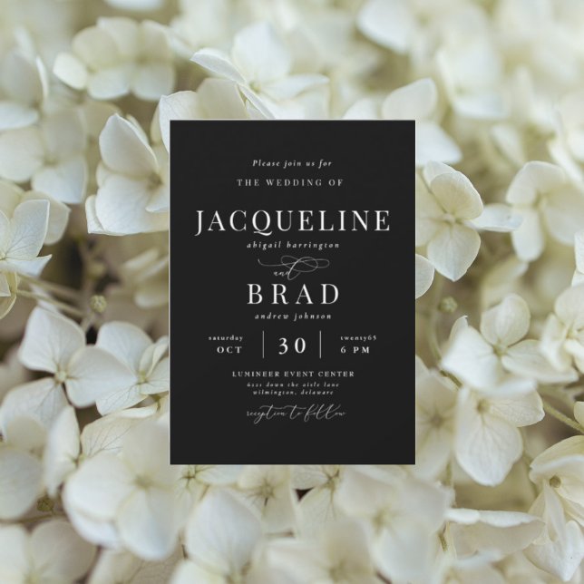 Ditt svarta Elegant bröllop Inbjudningar (Skapare uppladdad)