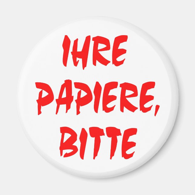 Ditt , tack (på tyska) magnet (Framsidan)