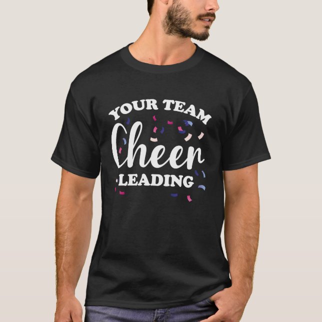 Ditt team Cheer Cheerlead T Shirt (Framsida)