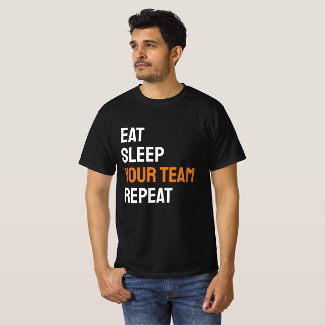 Ditt team din Shirt Anpassningsbar idrottar T (Hel framsida)