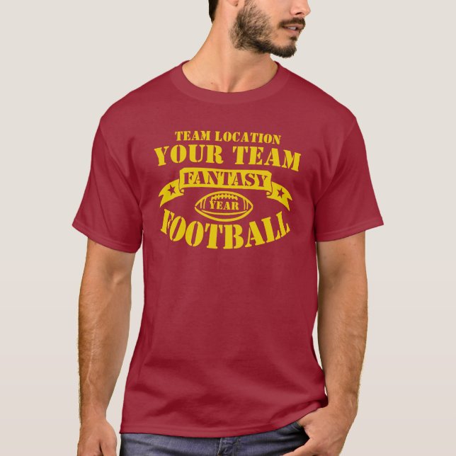 DITT TEAM FANTASY FOTBALL ÅR TEE SHIRT (Framsida)