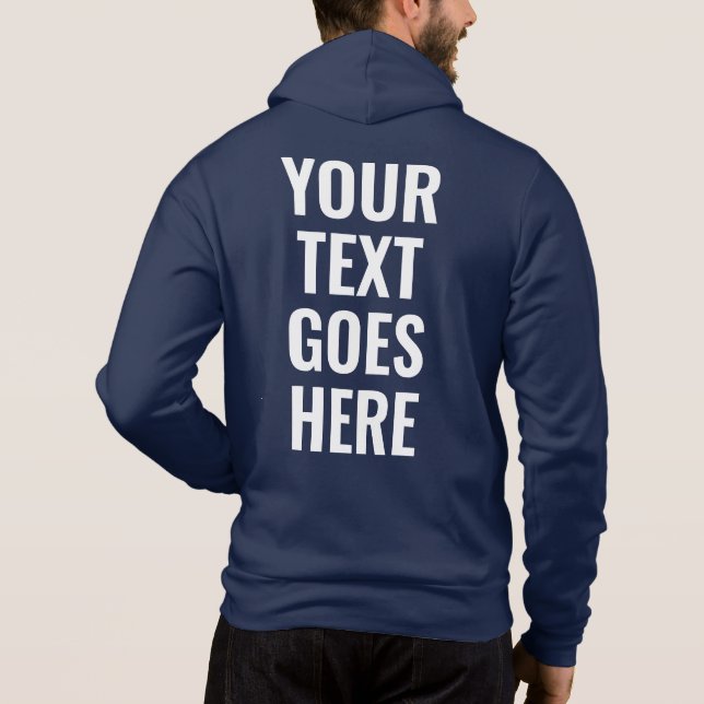 Ditt Text Herr Elegant Bakre Sida Tryckt Modern T Shirt (Baksida)