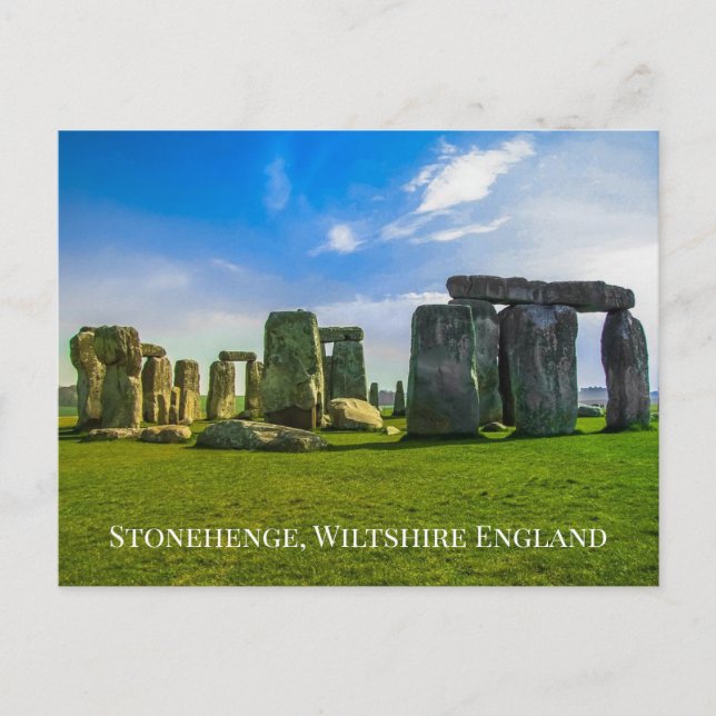 Ditt textstonehenge England Ancient Monument Site Vykort (Framsida)