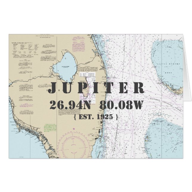 DITT TOWN Florida Nautical Chart Boater OBS Kort (Framsidan Horizontal)