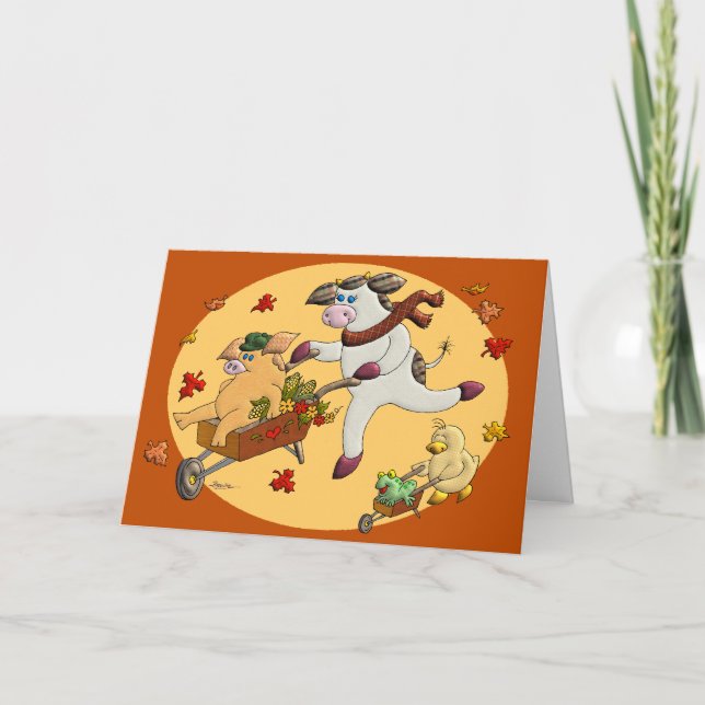 Ditt vagnsöverflöd med Abundance. Helgkort (Framsida)