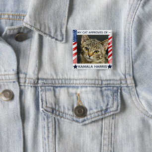 Ditt val av Cat Hund Pet Photo Kamala Harris Knapp