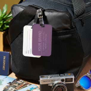Ditt varumärke eller Namn Modern Lila Mauve Bagagebricka