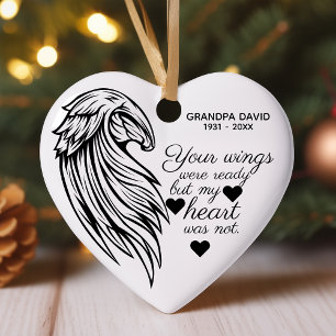 Ditt Vingar var fotominnesbild för Redots Personli Julgransprydnad Keramik