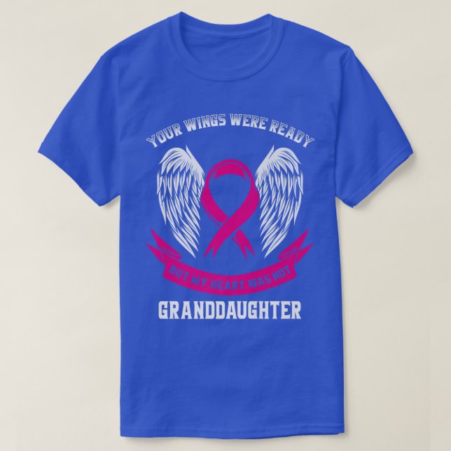 Ditt Vingar var Redo Breast Cancer Awareness Gran T Shirt (Design framsida)