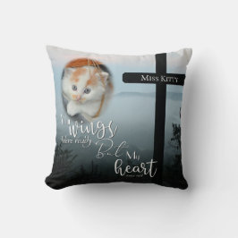 Ditt Vingar var Redo Cat Memorial PHOTO Kudde