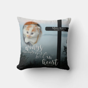 Ditt Vingar var Redo Cat Memorial PHOTO Kudde