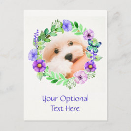 Ditt vykort för foto i Flower Ram anpassningsbar