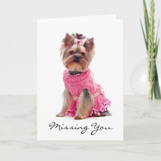 Ditt Yorkshire Terrier Greeting Card Verse saknas Kort (Framsida)