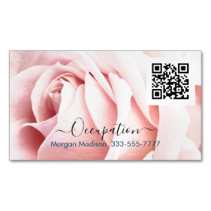 Ditt yrke, QR-koden, Blek Rosa ros Magnetiska Visitkort