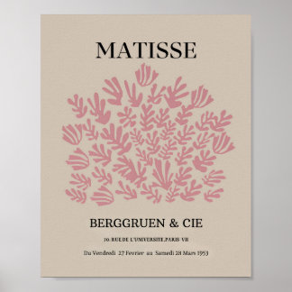 Dittelle  Rosa Matisse löv Wall Art Bild Poster
