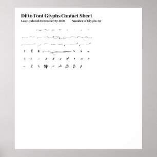 Ditto-teckensnittstecken kontakt Lakan Poster