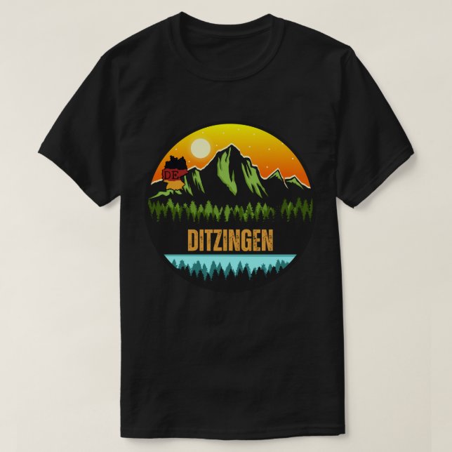 Ditzingen, Baden-Württemberg Tyskland T Shirt (Design framsida)
