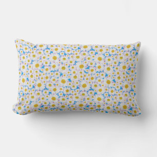 Ditzy-Daisy på Blue Anpassningsbar Lumbar Pillow Lumbarkudde
