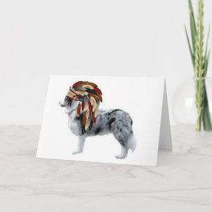 Ditzy Dogs~Original Notecard~Border Collie Kort