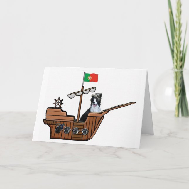 Ditzy Dogs~Original Notecard~Border Collie Kort (Framsida)