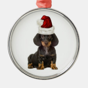 Ditzy Dogs~Original Ornament~Dachshund Julgransprydnad Metall