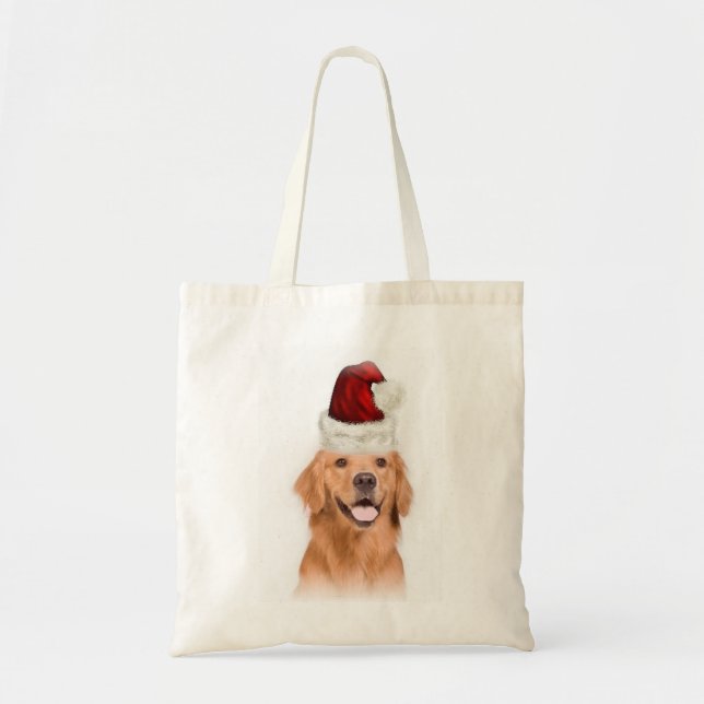 Ditzy Dogs~Original Tote~Golden Retriever Tygkasse (Framsidan)