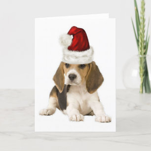 Ditzy Hundar~Original Notecard~Beagle~Jul Helgkort
