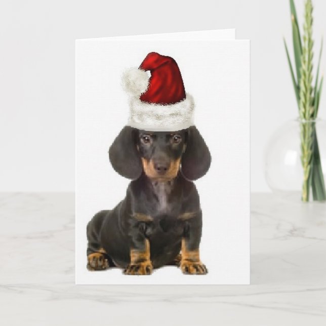 Ditzy Hundar~Original Notecard~Dachshund Kort (Framsida)