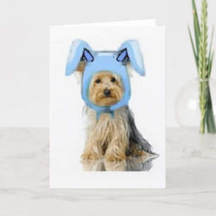 Ditzy Hundar~Original Notecard~Yorkie Helgkort