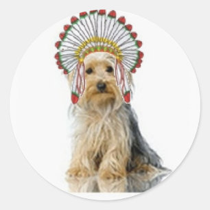 Ditzy Hundar~Original Sticker~Yorkie Runt Klistermärke