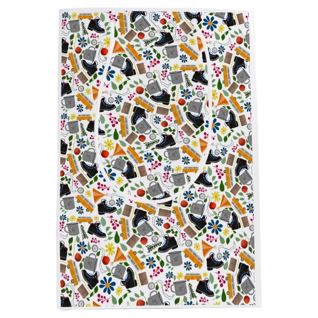 Ditzy Whimsical Hiking Mönster | Folk Art utomhus (Framsidan)