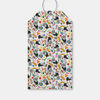 Ditzy Whimsical Hiking Mönster | Folk Art utomhus Presentetikett