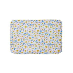 Ditzy White-Daisy på Blue Anpassningsbar Bath Mat Badrumsmatta