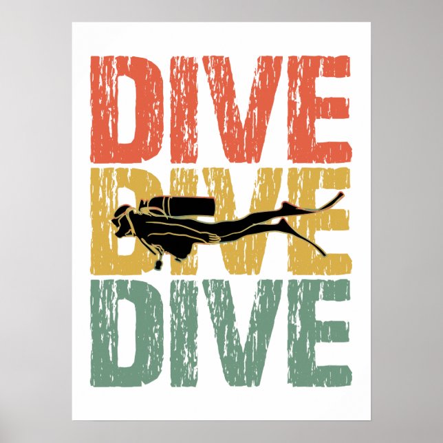 Div Dive - dykardykning under vatten Poster (Framsidan)