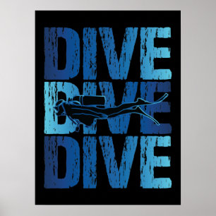 Div Dive - dykardykning under vatten Poster