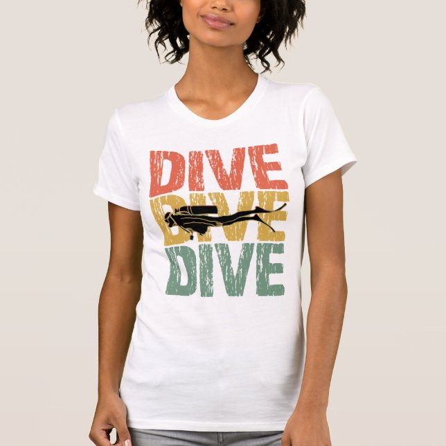 Div Dive - dykardykning under vatten T Shirt (Framsida)