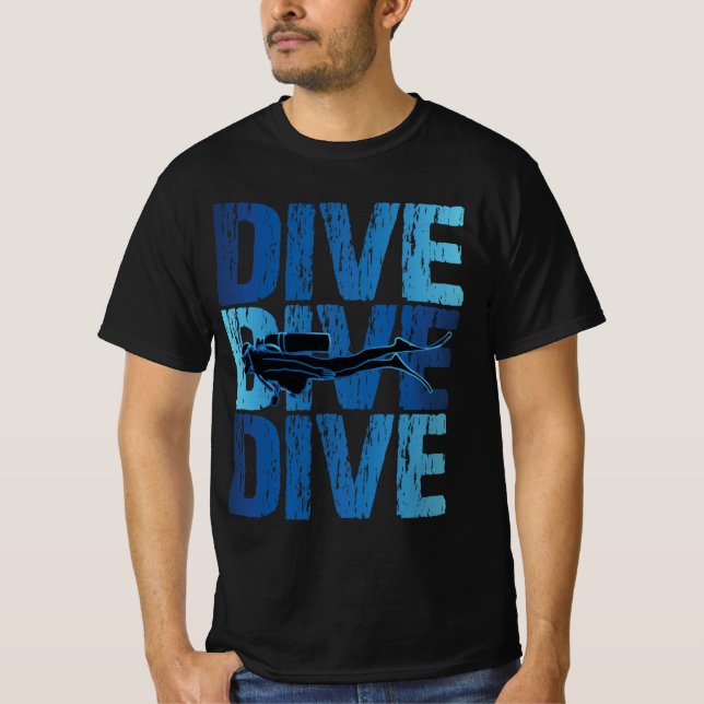 Div Dive - dykardykning under vatten T Shirt (Framsida)