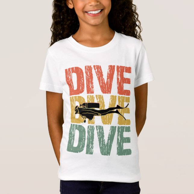Div Dive - dykardykning under vatten T Shirt (Framsida)