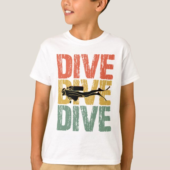 Div Dive - dykardykning under vatten T Shirt (Framsida)