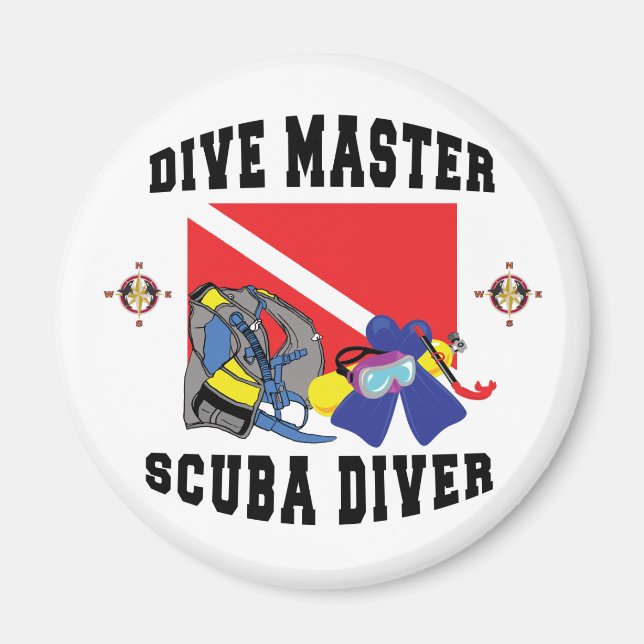 Div Master SCUBA Diver Magnet (Framsidan)