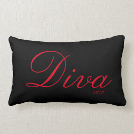 Diva 1913 Svart Kudd Lumbarkudde